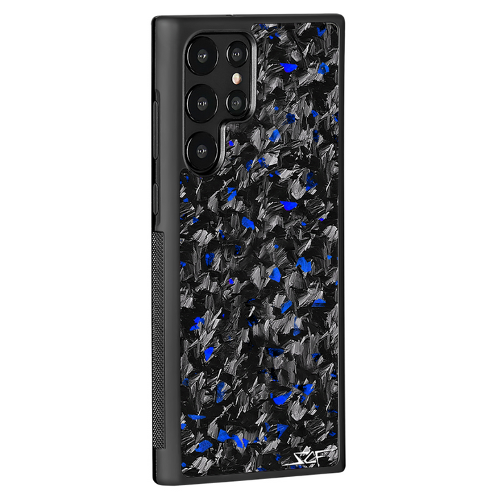 Samsung | Blue Flake Real Forged Carbon Fiber Phone Case | Serie CLÁSICA