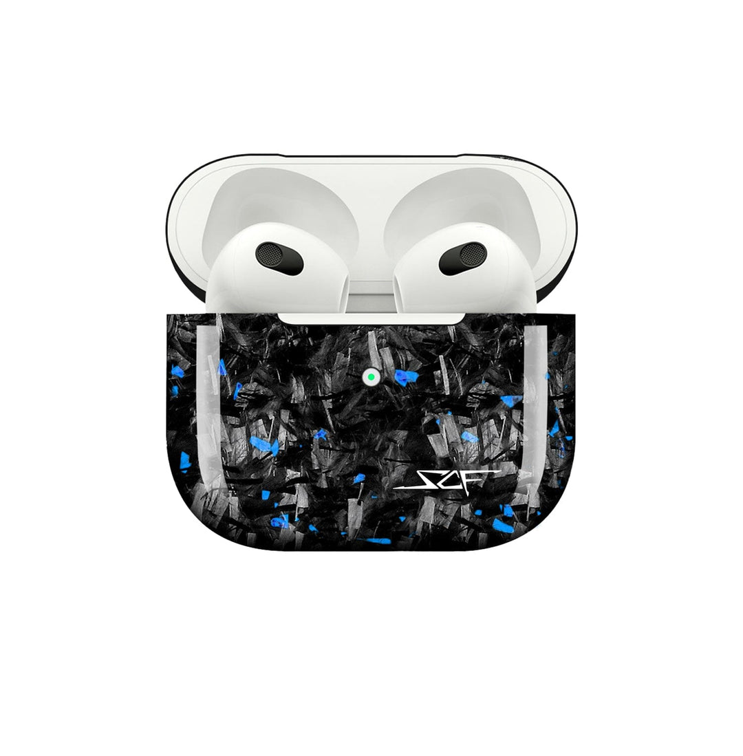 Apple AirPods | Blue Flake Real Forged Carbon Fiber Case