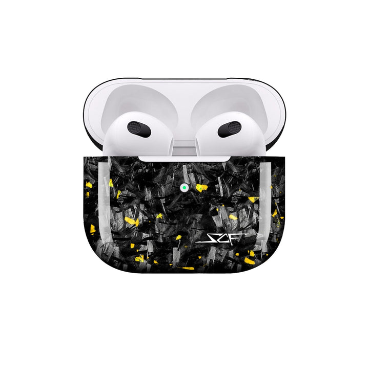 Apple AirPods | Gold Flake Real Forged Carbon Fiber Case