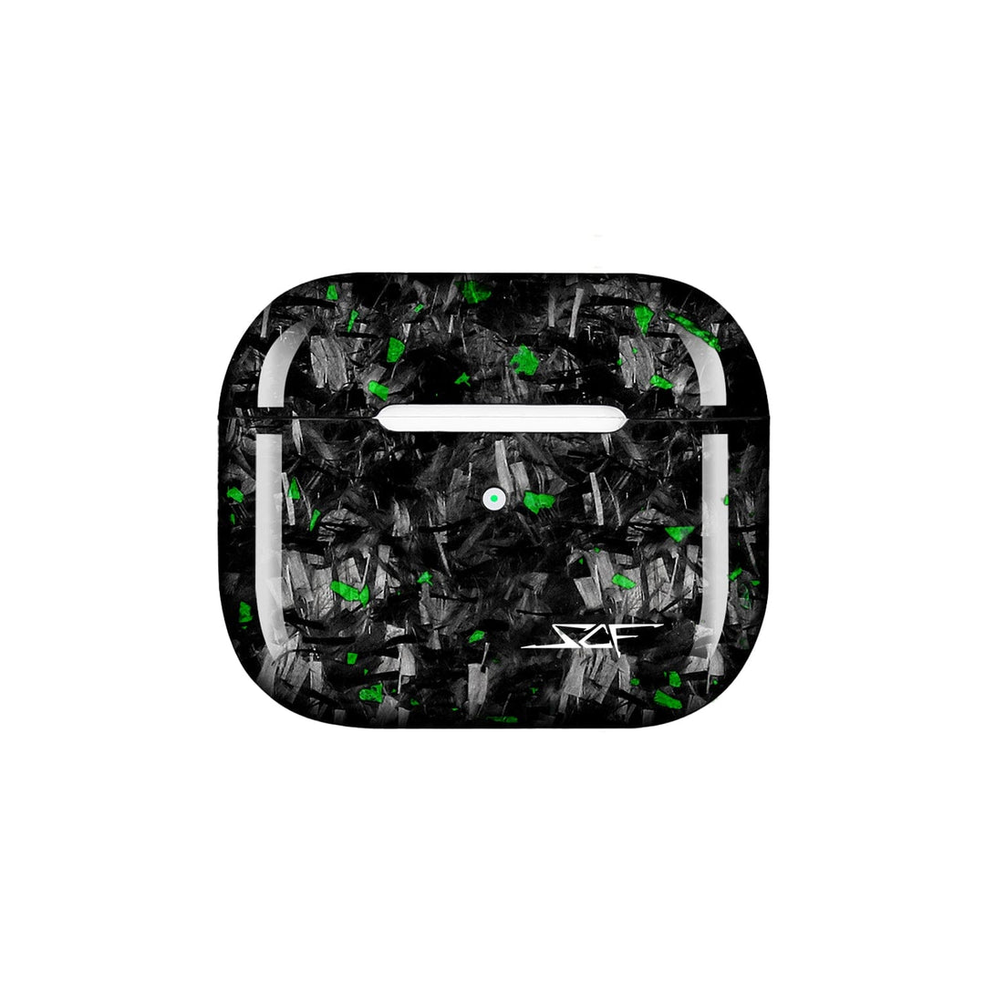 Apple AirPods | Green Flake Real Forged Carbon Fiber Case