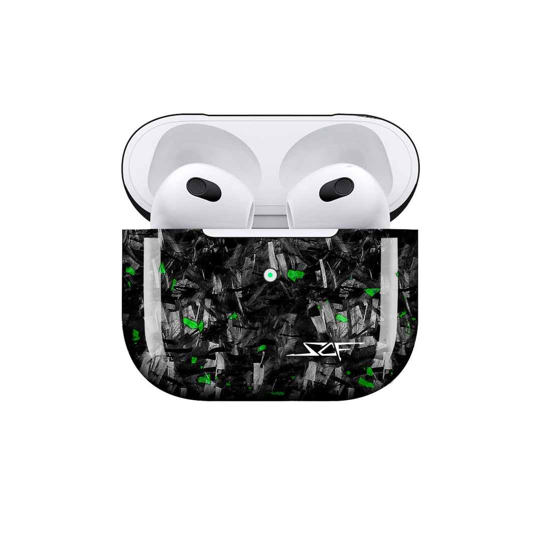 Apple AirPods | Green Flake Real Forged Carbon Fiber Case