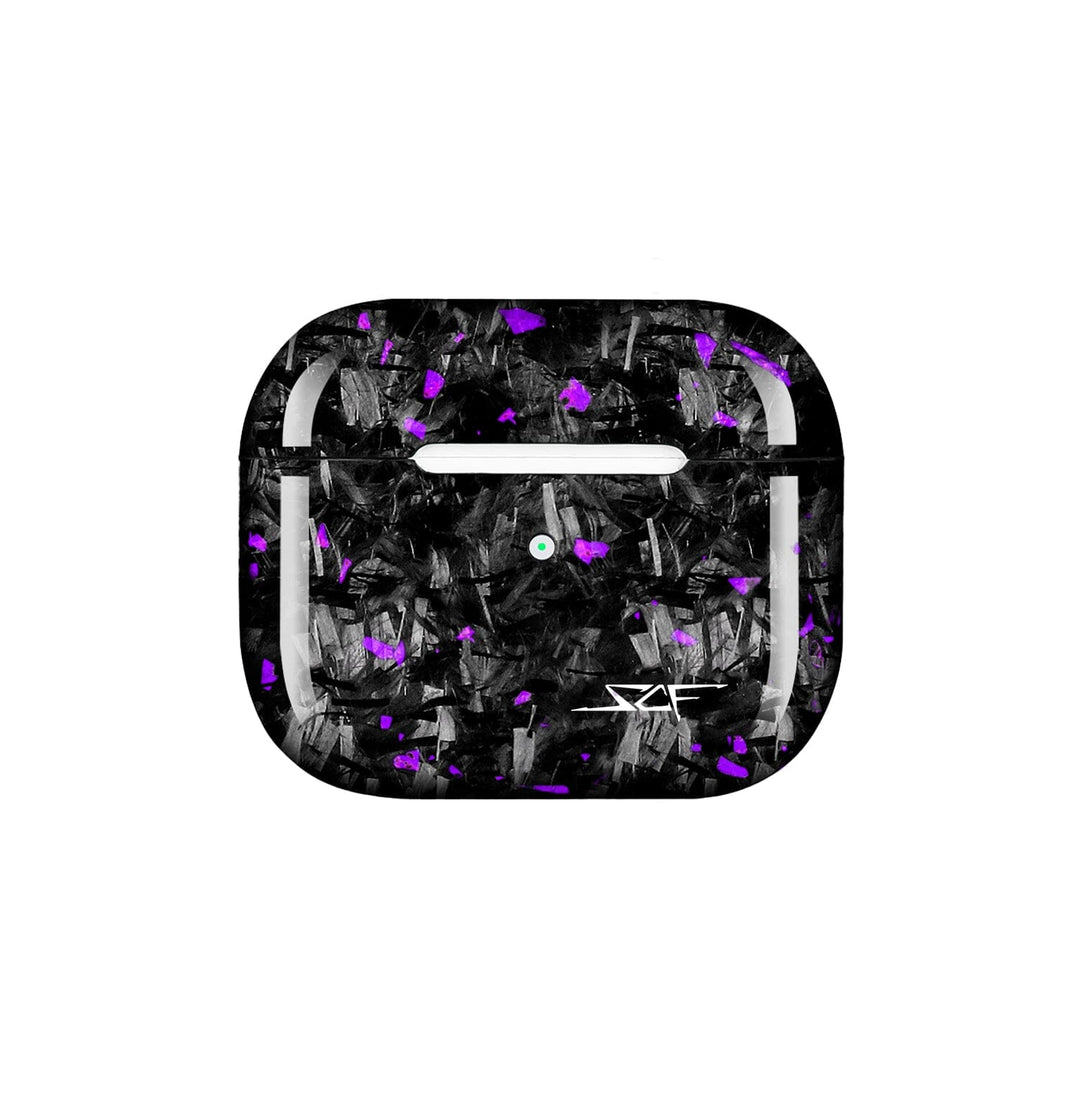 Apple AirPods | Purple Flake Real Forged Carbon Fiber Case