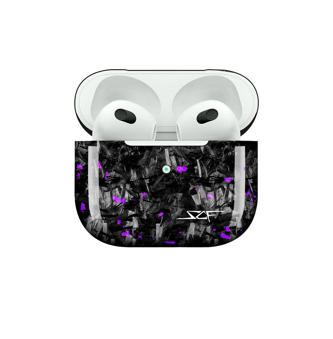 Apple AirPods | Purple Flake Real Forged Carbon Fiber Case