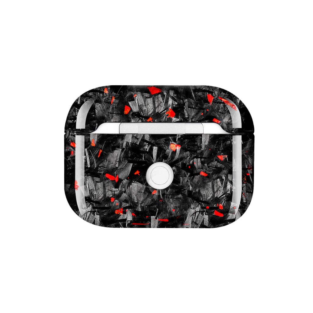 Apple AirPods | Red Flake Real Forged Carbon Fiber Case