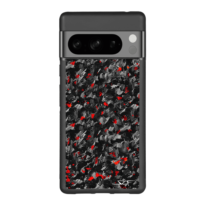 Google Pixel | Red Flake Real Forged Carbon Fiber Phone Case | CLASSIC Series