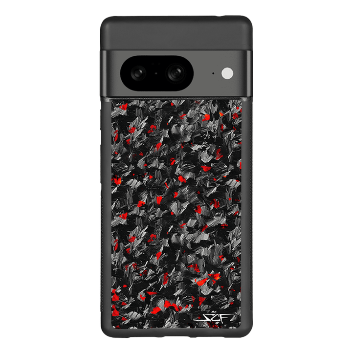 Google Pixel | Red Flake Real Forged Carbon Fiber Phone Case | CLASSIC Series