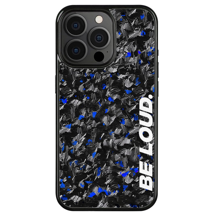 iPhone | Blue Flake Real Forged Carbon Fiber Case | BE LOUD. x SCF