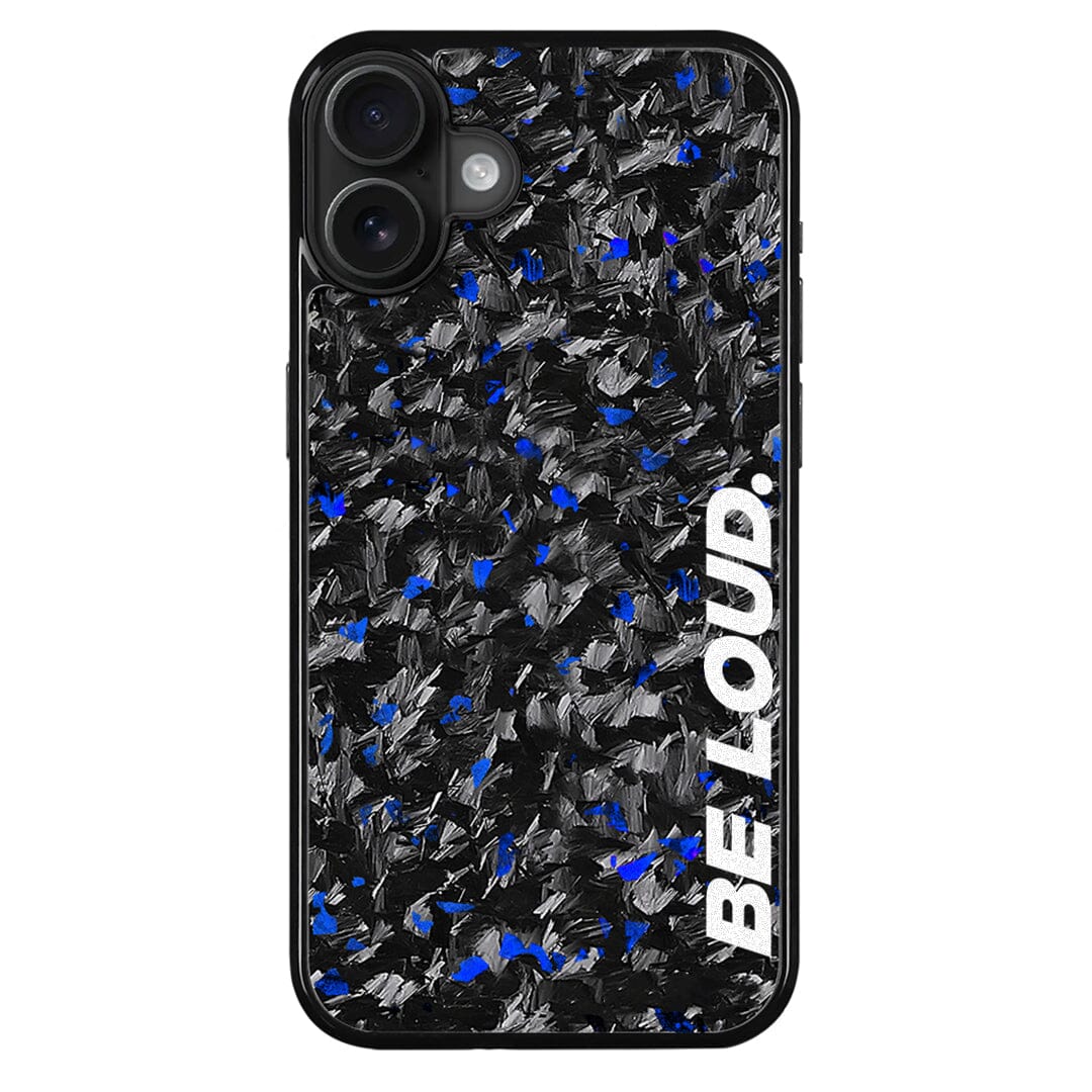 iPhone | Blue Flake Real Forged Carbon Fiber Case | BE LOUD. x SCF