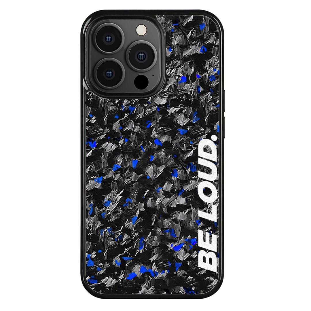 iPhone | Blue Flake Real Forged Carbon Fiber Case | BE LOUD. x SCF