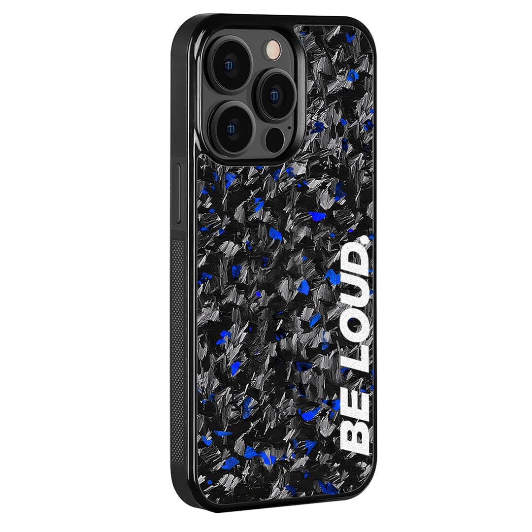 iPhone | Blue Flake Real Forged Carbon Fiber Case | BE LOUD. x SCF