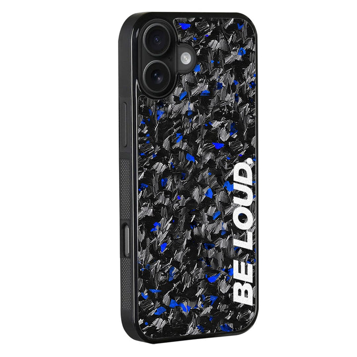 iPhone | Blue Flake Real Forged Carbon Fiber Case | BE LOUD. x SCF