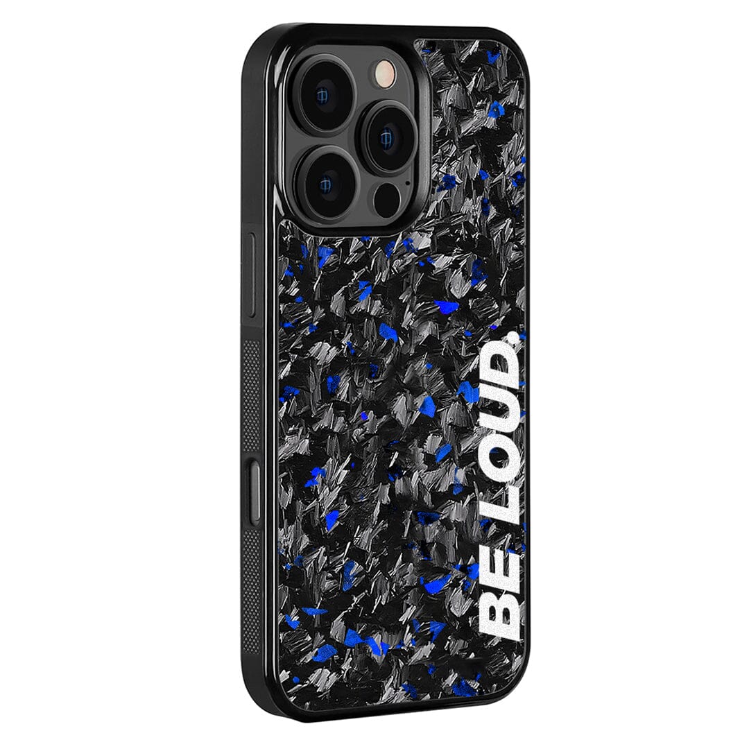 iPhone | Blue Flake Real Forged Carbon Fiber Case | BE LOUD. x SCF