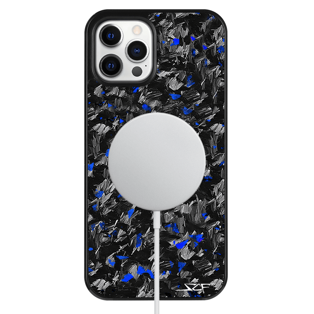 iPhone | Blue Flake Real Forged Carbon Fiber Phone Case | CLASSIC Series