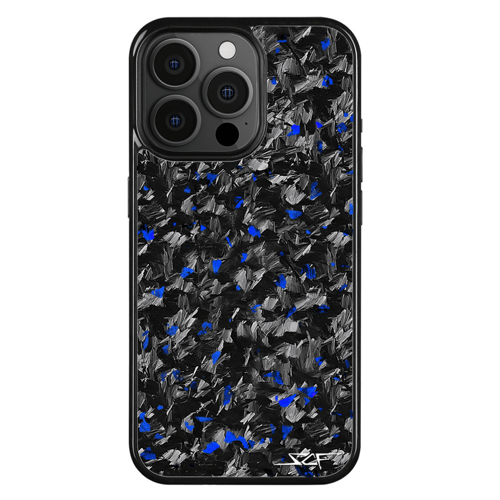 iPhone | Blue Flake Real Forged Carbon Fiber Phone Case | CLASSIC Series