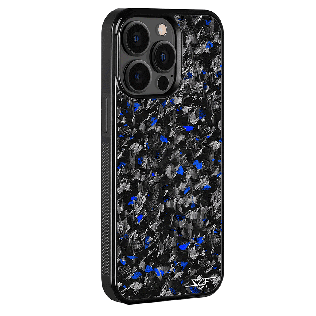 iPhone | Blue Flake Real Forged Carbon Fiber Phone Case | CLASSIC Series