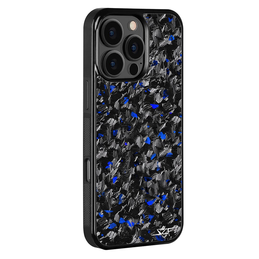 iPhone | Blue Flake Real Forged Carbon Fiber Phone Case | CLASSIC Series