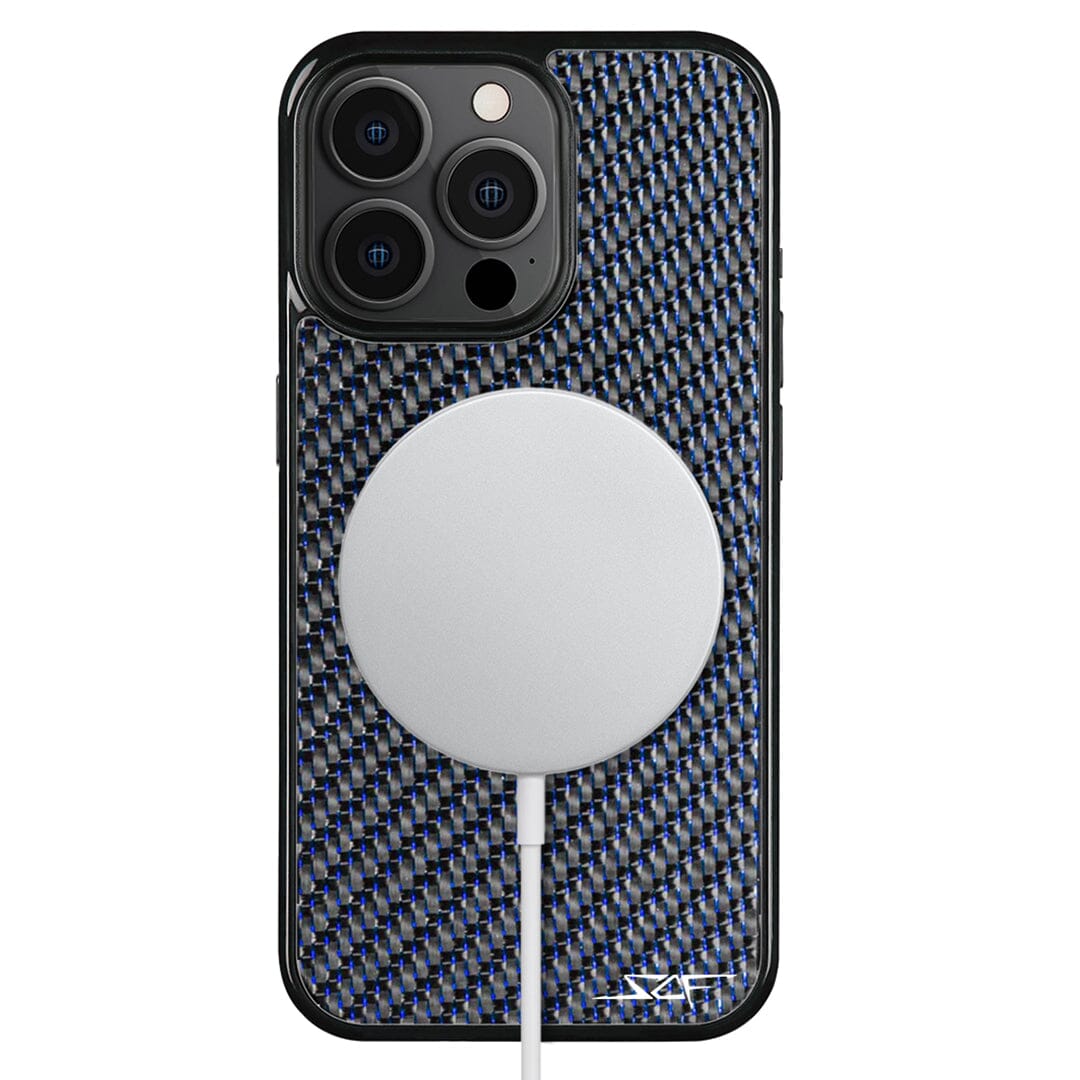 iPhone | Blue Lace Real Carbon Fiber Phone Case | CLASSIC Series