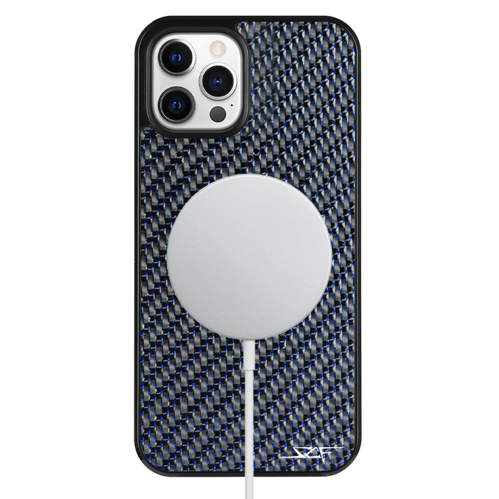 iPhone | Blue Lace Real Carbon Fiber Phone Case | CLASSIC Series