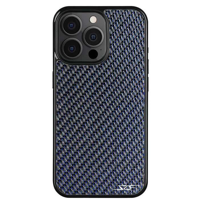 iPhone | Blue Lace Real Carbon Fiber Phone Case | CLASSIC Series