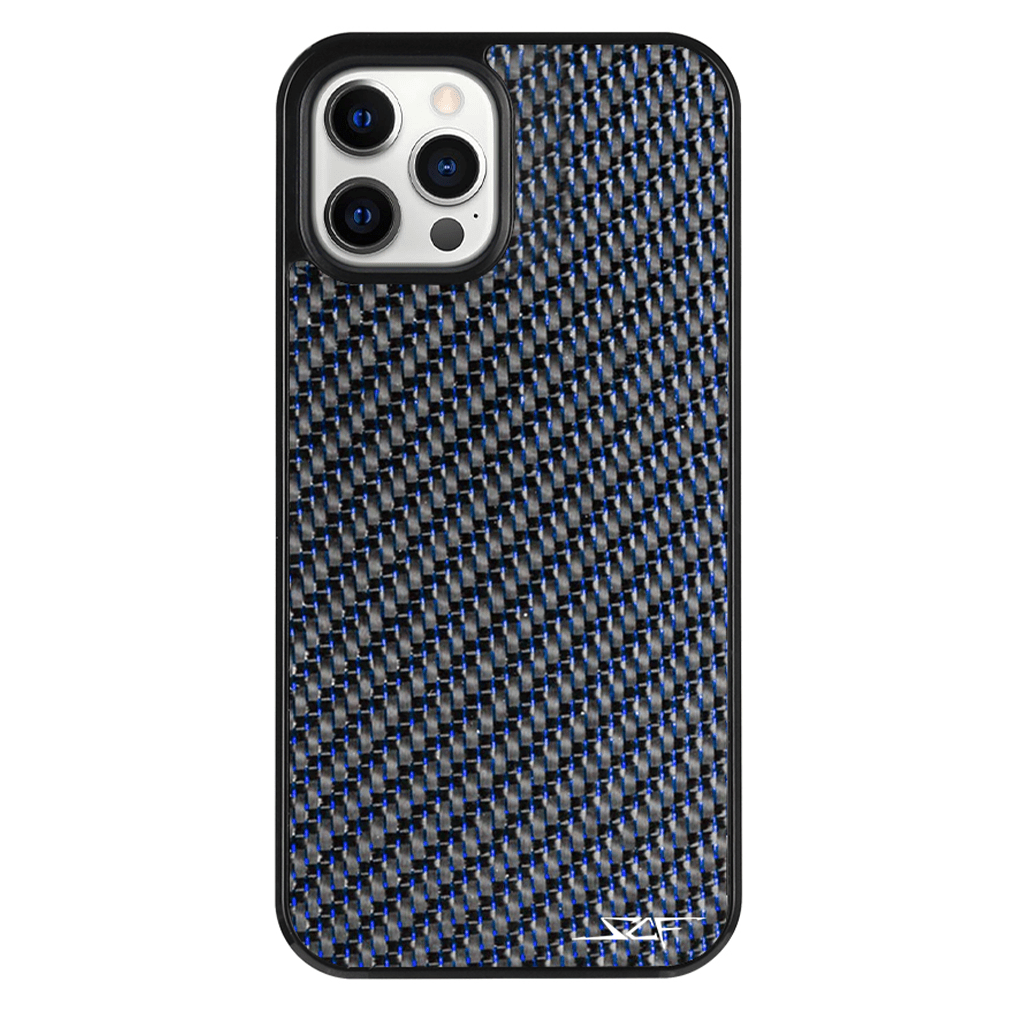 iPhone | Blue Lace Real Carbon Fiber Phone Case | CLASSIC Series