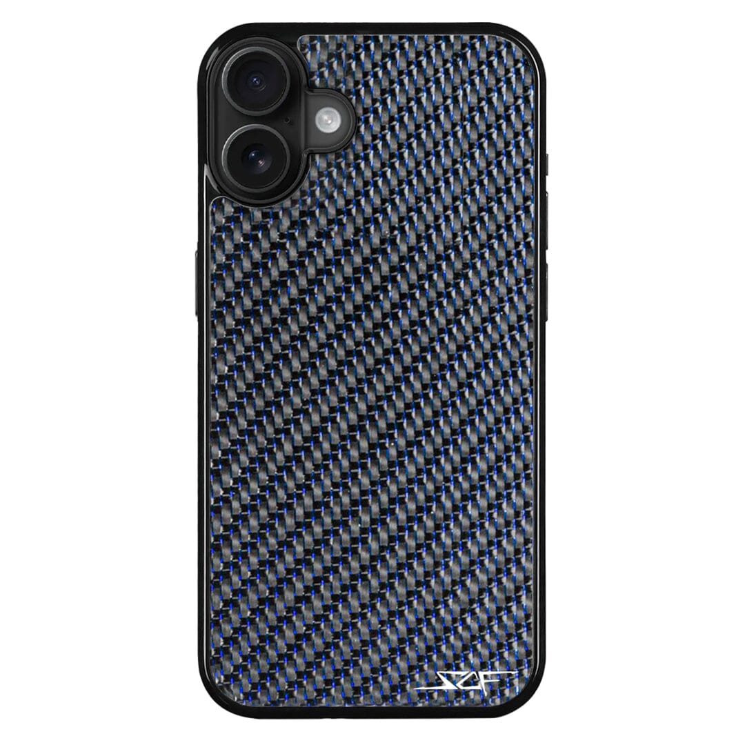 iPhone | Blue Lace Real Carbon Fiber Phone Case | CLASSIC Series