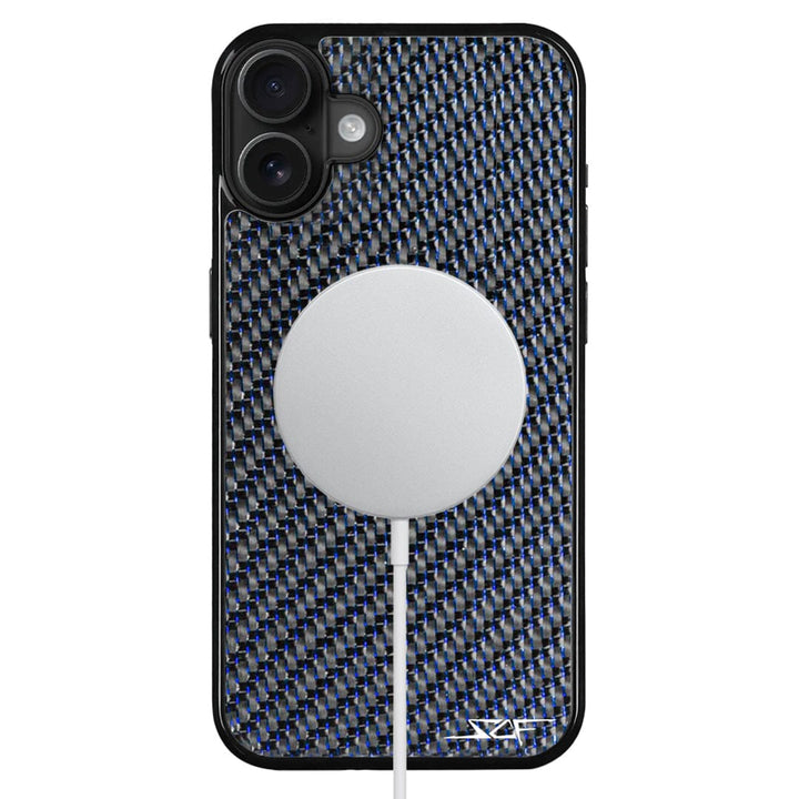 iPhone | Blue Lace Real Carbon Fiber Phone Case | CLASSIC Series