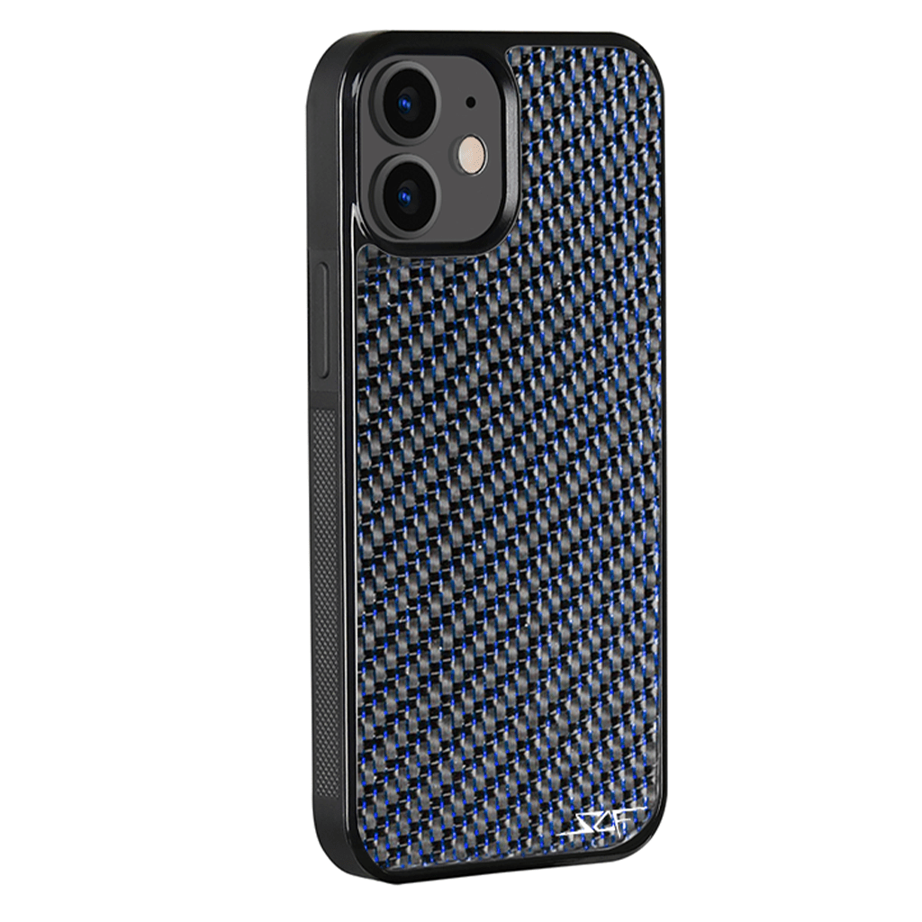 iPhone | Blue Lace Real Carbon Fiber Phone Case | CLASSIC Series