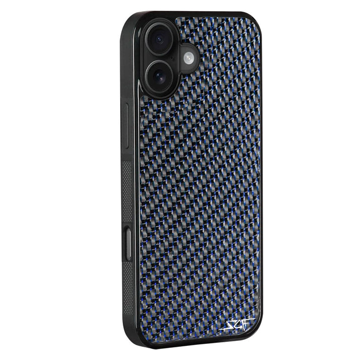 iPhone | Blue Lace Real Carbon Fiber Phone Case | CLASSIC Series