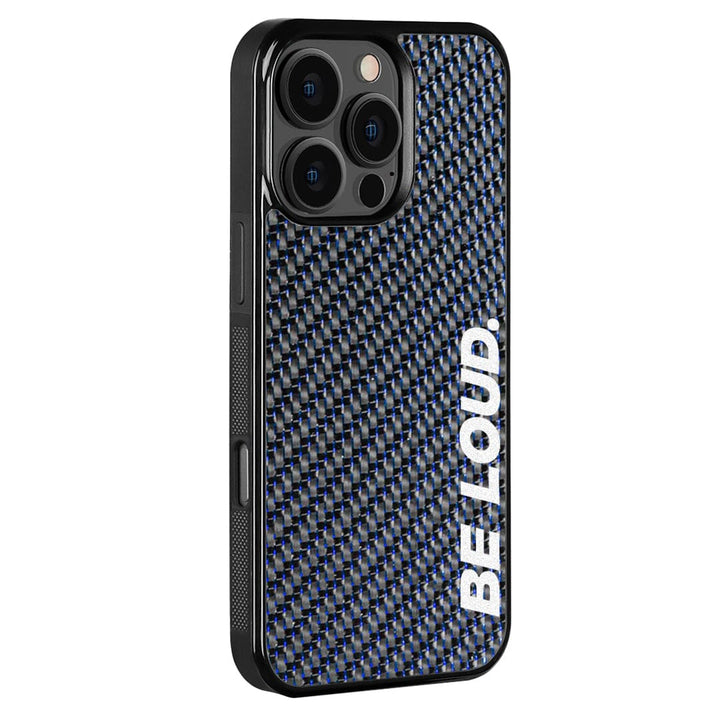 iPhone | Blue Lace Real Forged Carbon Fiber Case | BE LOUD. x SCF