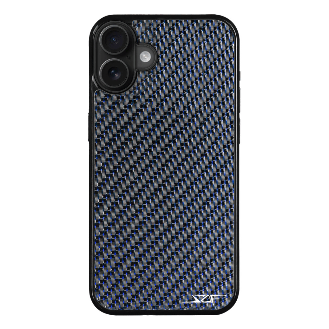 iPhone | Blue Laced Real Carbon Fiber Phone Case | CLASSIC Series