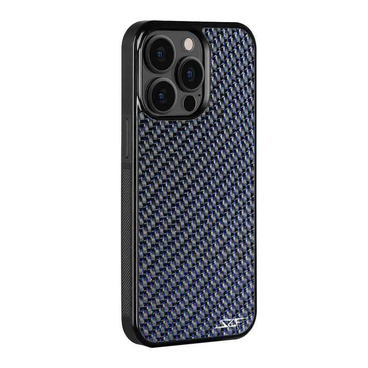 iPhone | Blue Laced Real Carbon Fiber Phone Case | CLASSIC Series