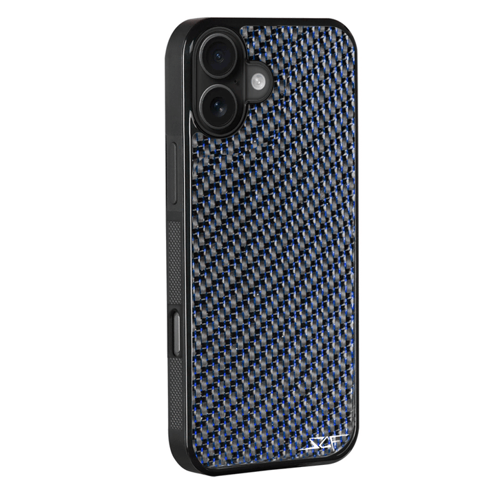 iPhone | Blue Laced Real Carbon Fiber Phone Case | CLASSIC Series