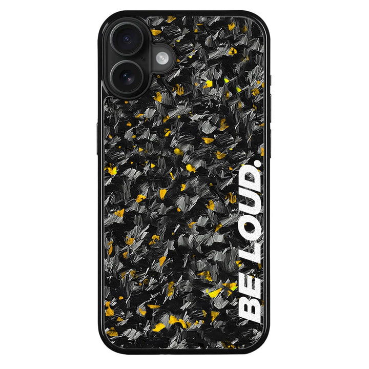 iPhone | Gold Flake Real Forged Carbon Fiber Case | BE LOUD. x SCF