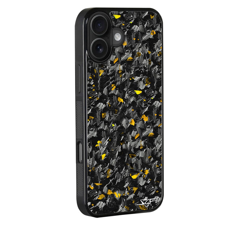 iPhone | Gold Flake Real Forged Carbon Fiber Phone Case | CLASSIC Series