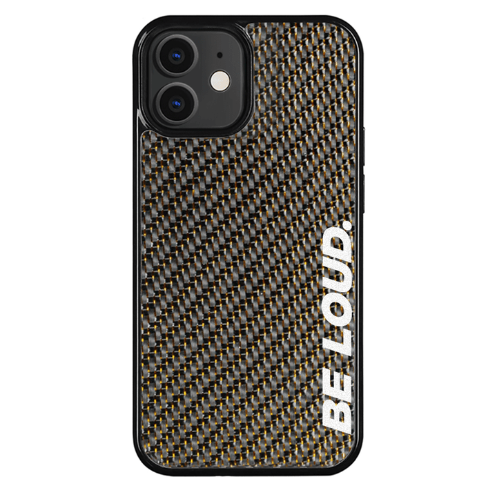 iPhone | Gold Lace Real Forged Carbon Fiber Case | BE LOUD. x SCF