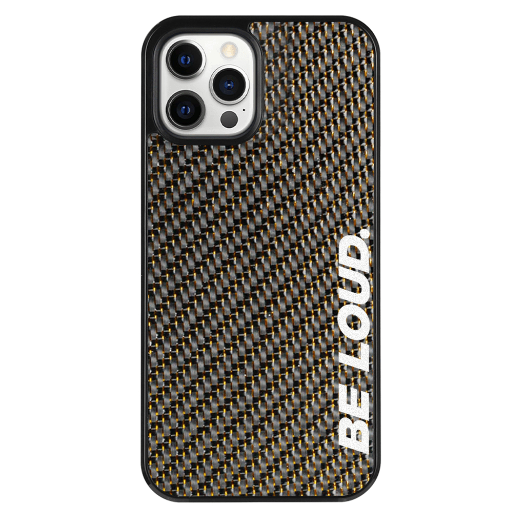 iPhone | Gold Lace Real Forged Carbon Fiber Case | BE LOUD. x SCF