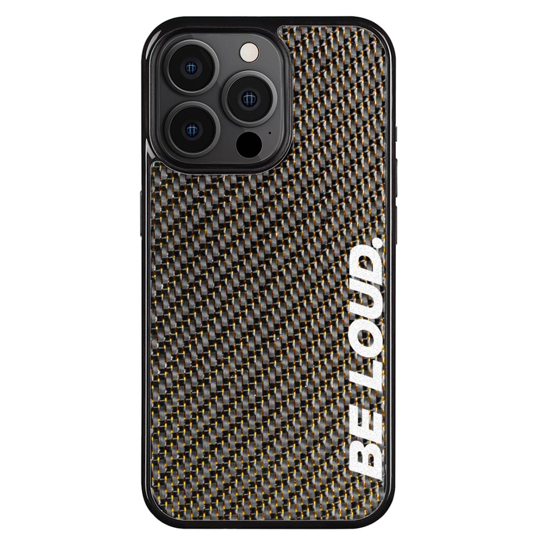 iPhone | Gold Lace Real Forged Carbon Fiber Case | BE LOUD. x SCF