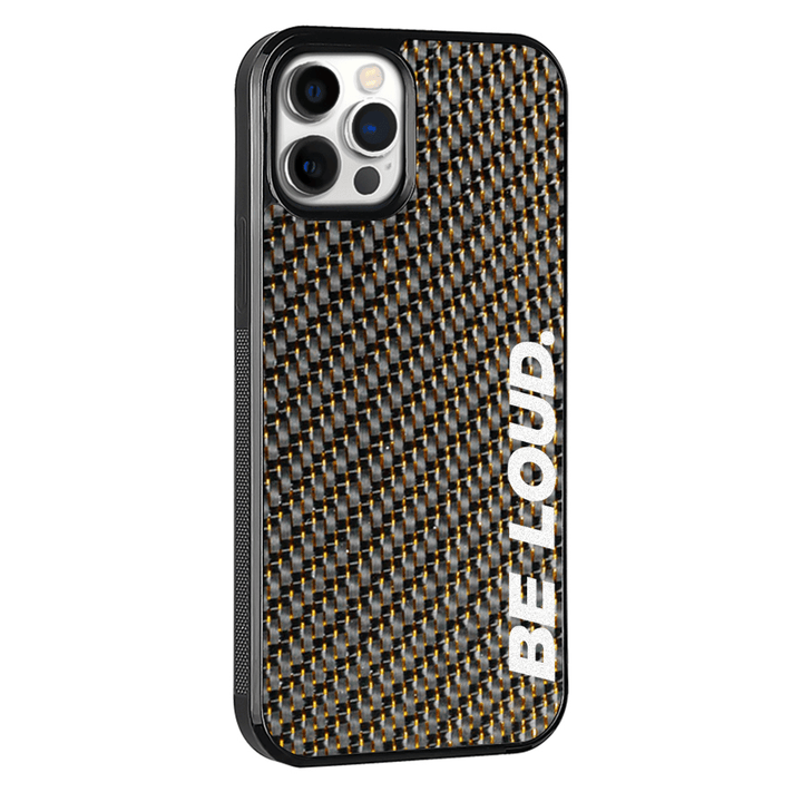 iPhone | Gold Lace Real Forged Carbon Fiber Case | BE LOUD. x SCF