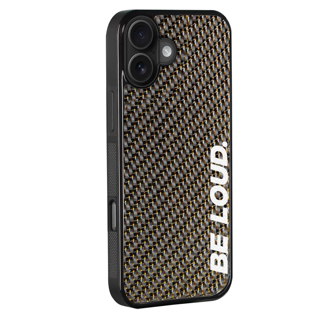 iPhone | Gold Lace Real Forged Carbon Fiber Case | BE LOUD. x SCF