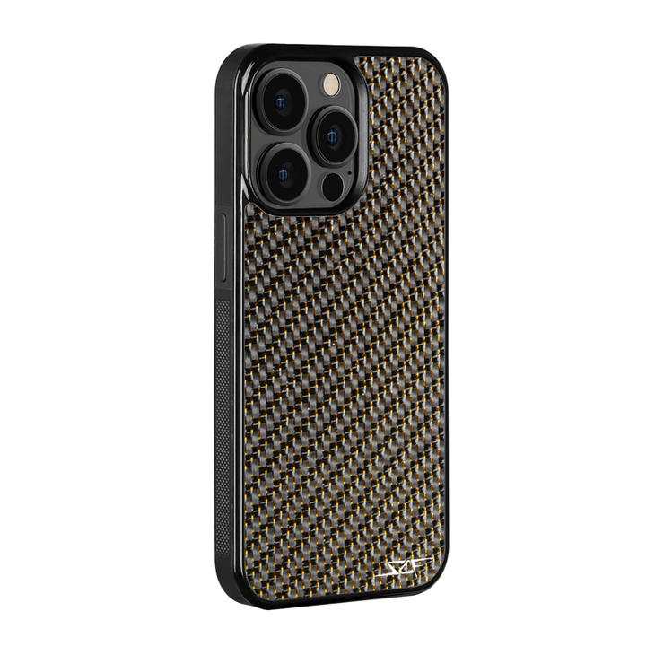 iPhone | Gold Laced Real Carbon Fiber Phone Case | CLASSIC Series