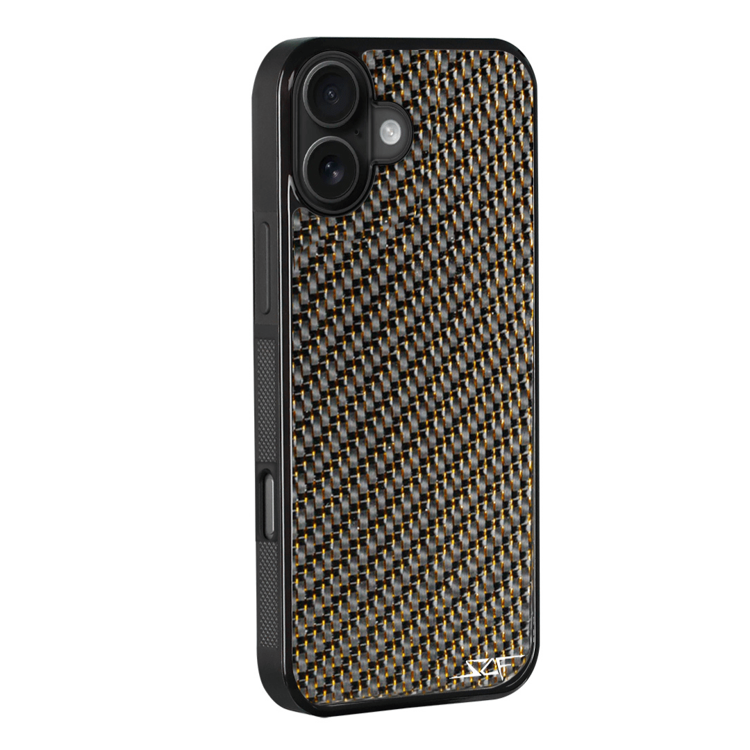 iPhone | Gold Laced Real Carbon Fiber Phone Case | CLASSIC Series