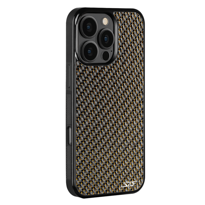 iPhone | Gold Laced Real Carbon Fiber Phone Case | CLASSIC Series