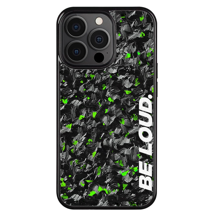 iPhone | Green Flake Real Forged Carbon Fiber Case | BE LOUD. x SCF