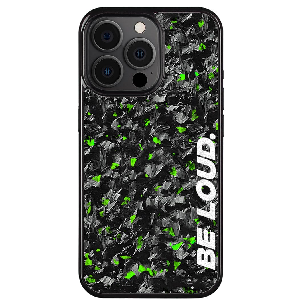 iPhone | Green Flake Real Forged Carbon Fiber Case | BE LOUD. x SCF