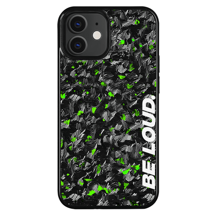 iPhone | Green Flake Real Forged Carbon Fiber Case | BE LOUD. x SCF