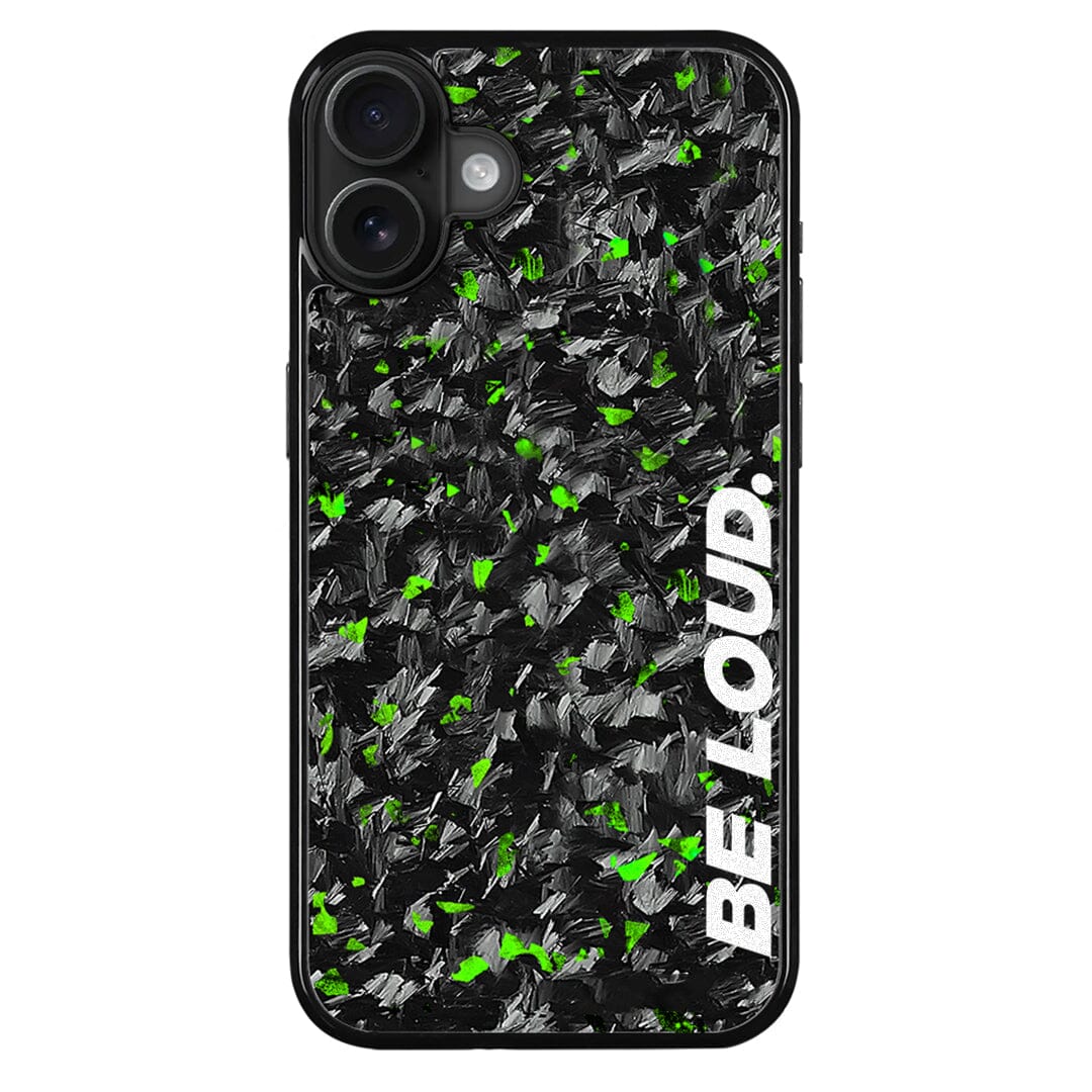 iPhone | Green Flake Real Forged Carbon Fiber Case | BE LOUD. x SCF