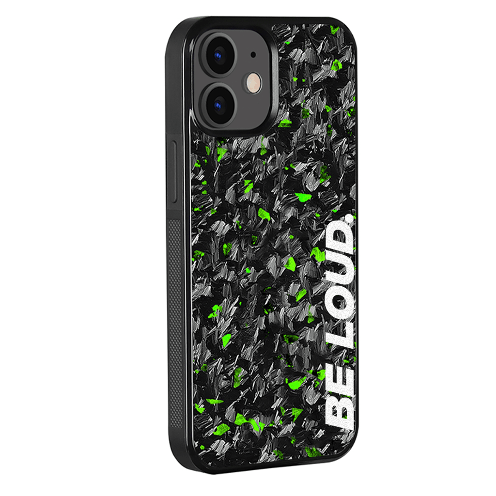 iPhone | Green Flake Real Forged Carbon Fiber Case | BE LOUD. x SCF