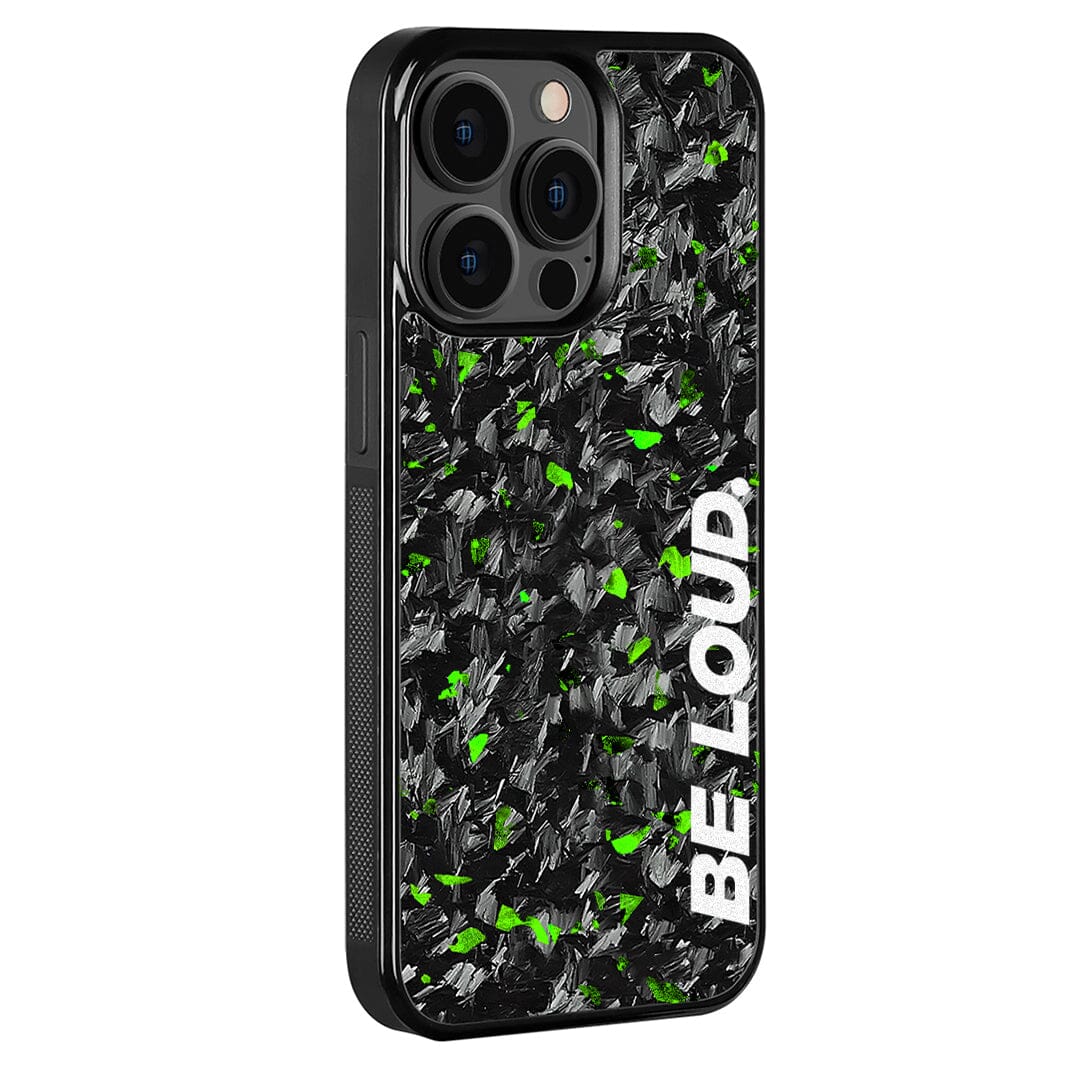 iPhone | Green Flake Real Forged Carbon Fiber Case | BE LOUD. x SCF