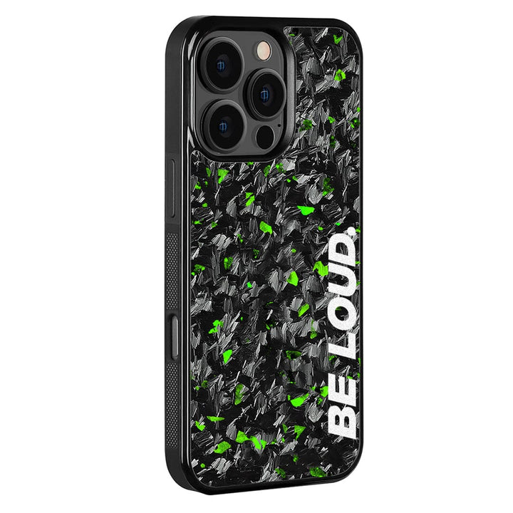 iPhone | Green Flake Real Forged Carbon Fiber Case | BE LOUD. x SCF