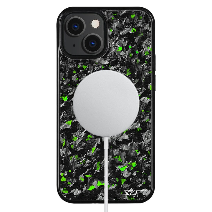 iPhone | Green Flake Real Forged Carbon Fiber Phone Case | CLASSIC Series